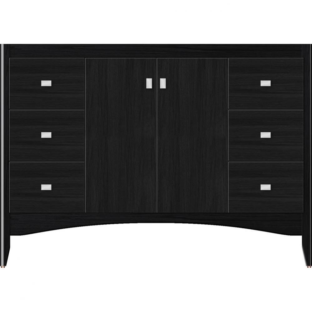 48 X 21 X 34.5 Wallingford View Vanity Slab Midnight Oak Sb