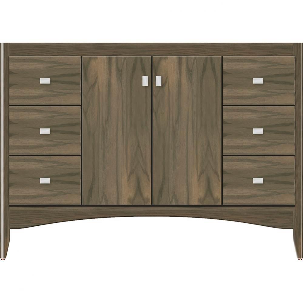 48 X 21 X 34.5 Wallingford View Vanity Slab Dusky Oak Sb