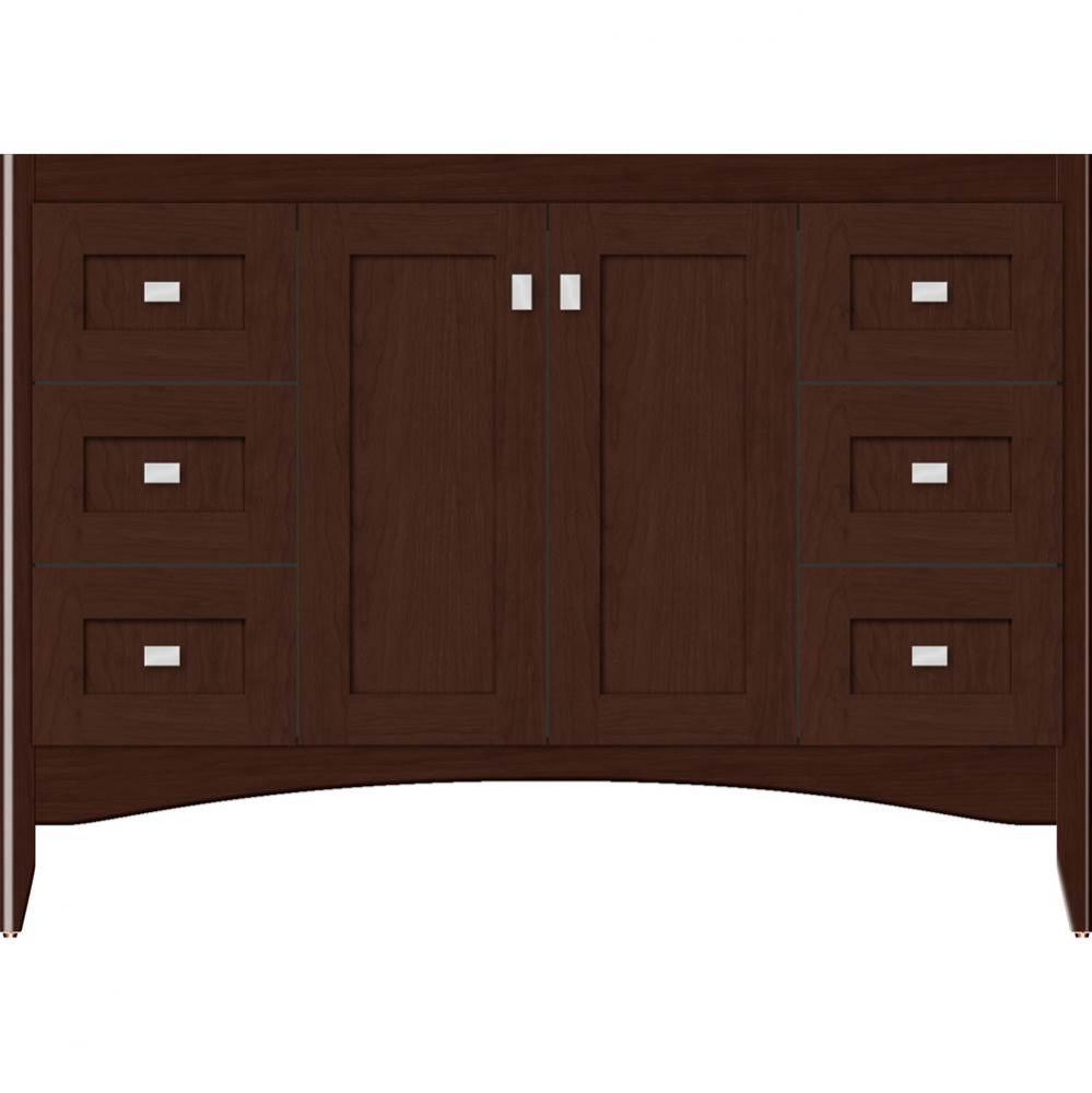 48 X 18 X 34.5 Wallingford View Vanity Shaker Choc Cherry Sb