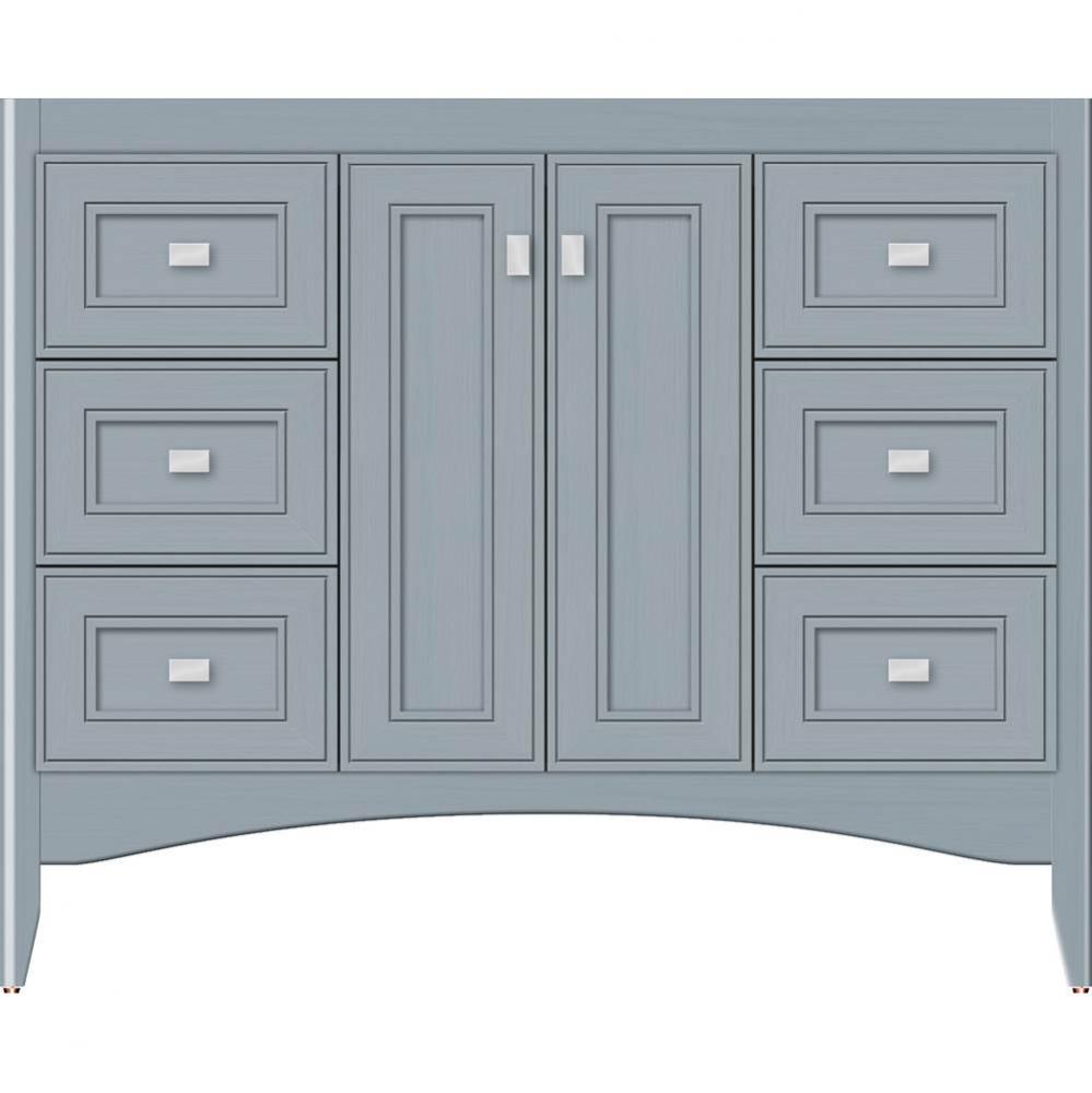 42 X 21 X 34.5 Wallingford View Vanity Deco Miter Silver Oak Sb