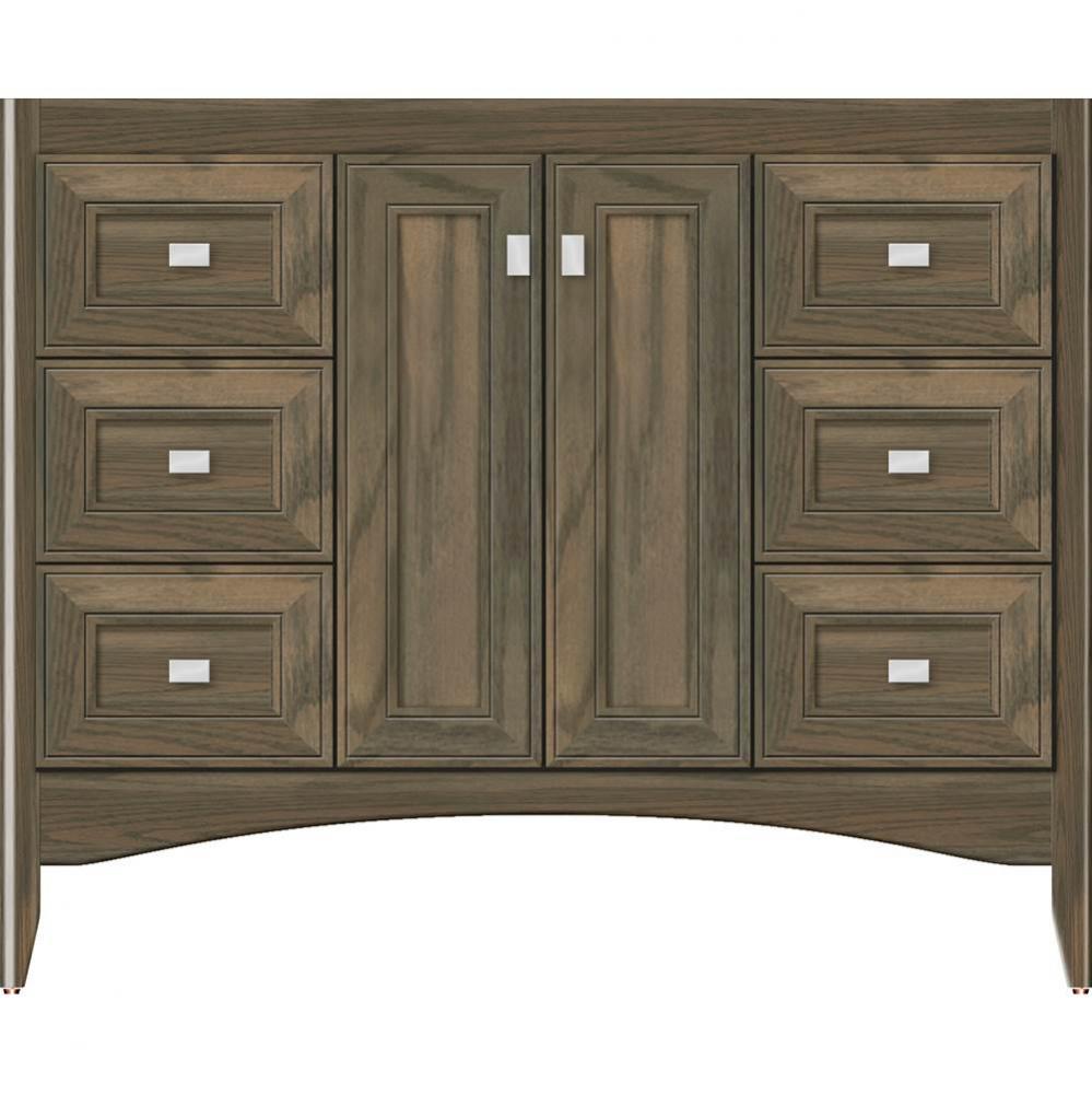 42 X 18 X 34.5 Wallingford View Vanity Deco Miter Dusky Oak Sb