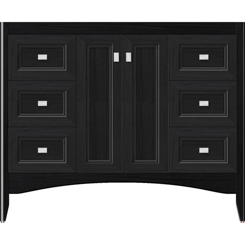 42 X 21 X 34.5 Wallingford View Vanity Ogee Miter Midnight Oak Sb