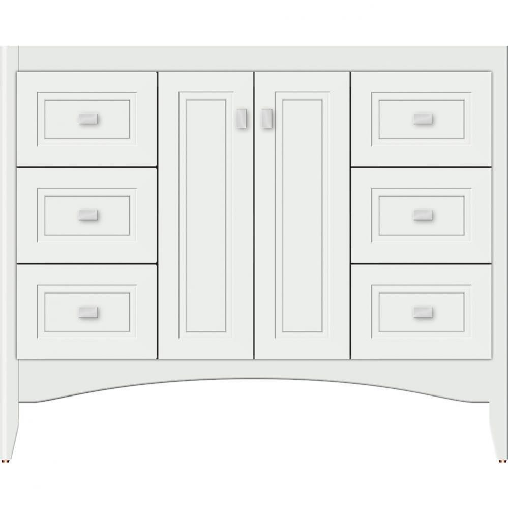 42 X 18 X 34.5 Wallingford View Vanity Ogee Miter Powder Grey Sb