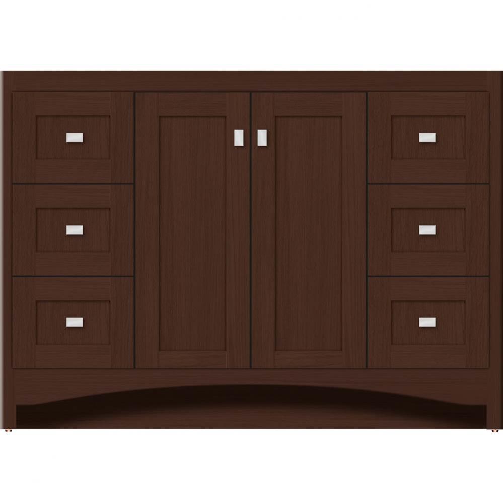 48 X 21 X 34.5 Ravenna View Vanity Shaker Choc Oak Sb