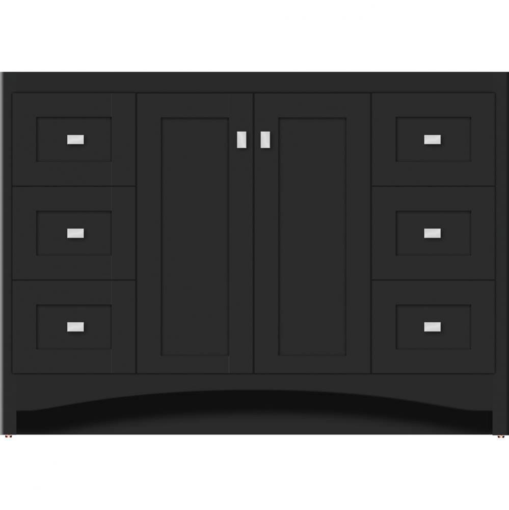 48 X 21 X 34.5 Ravenna View Vanity Shaker Sat Black Sb