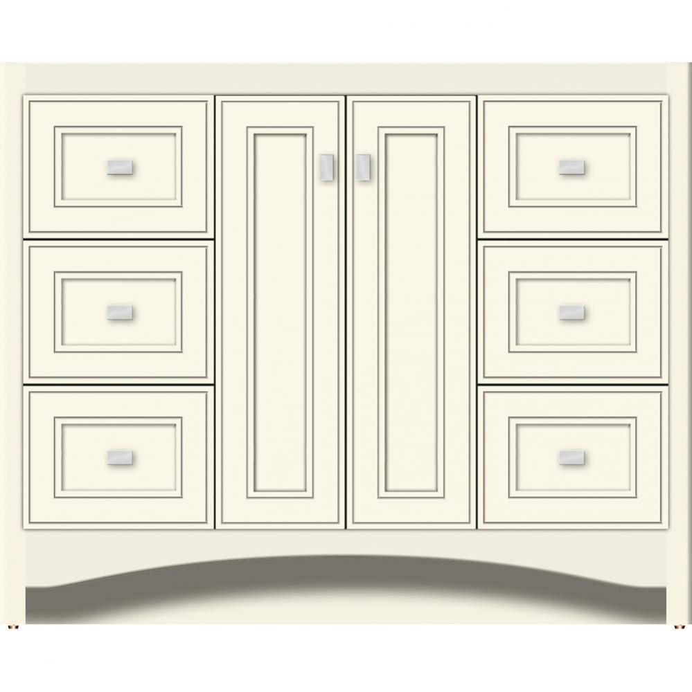 42 X 18 X 34.5 Ravenna View Vanity Deco Miter Sat Biscuit Sb