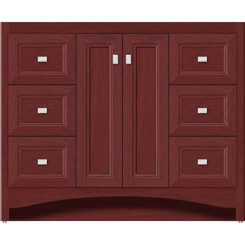 42 X 21 X 34.5 Ravenna View Vanity Ogee Miter Dk Cherry Sb