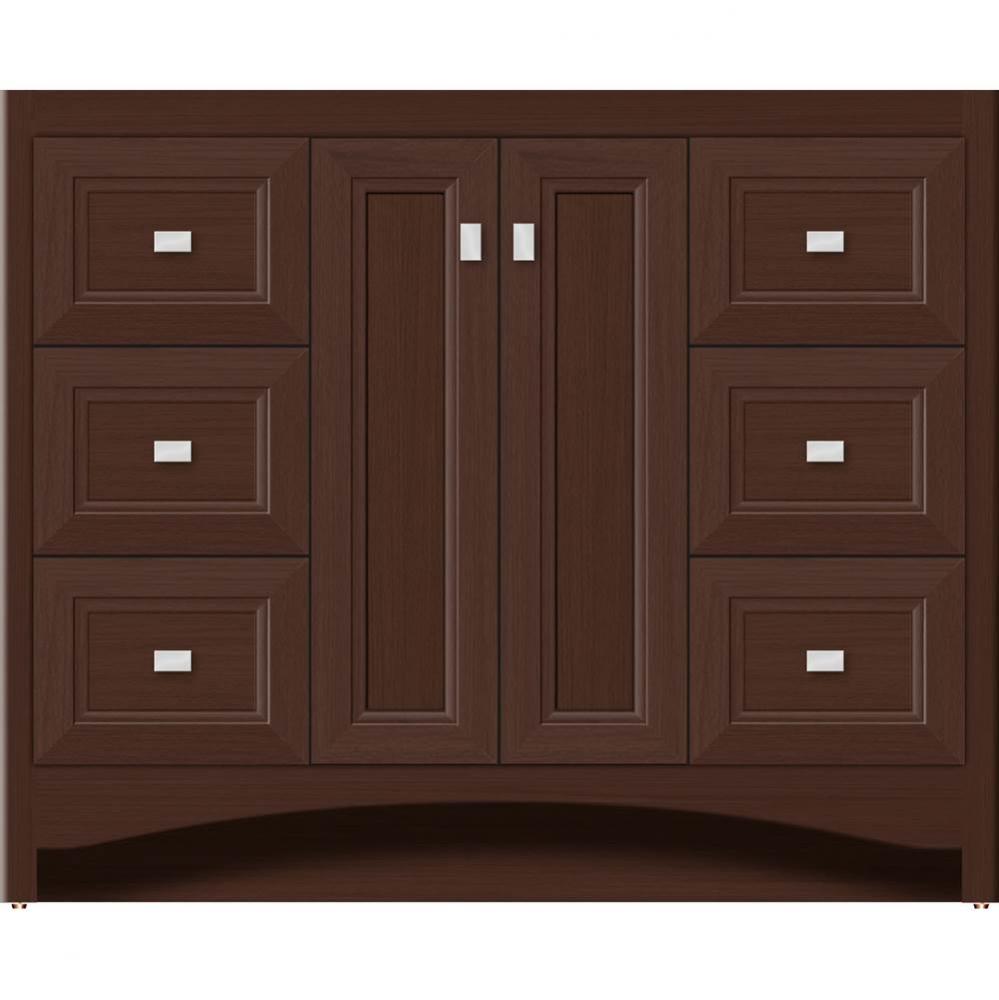42 X 21 X 34.5 Ravenna View Vanity Ogee Miter Choc Oak Sb
