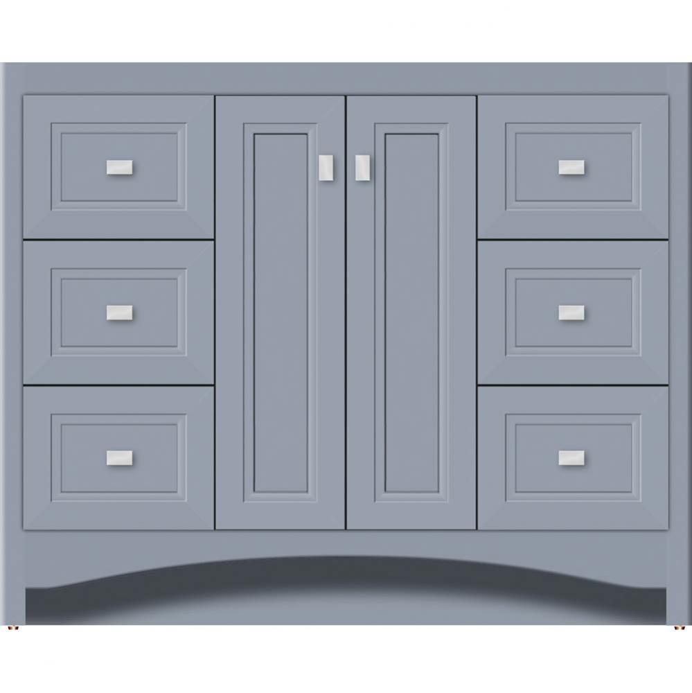 42 X 18 X 34.5 Ravenna View Vanity Ogee Miter Sat Silver Sb