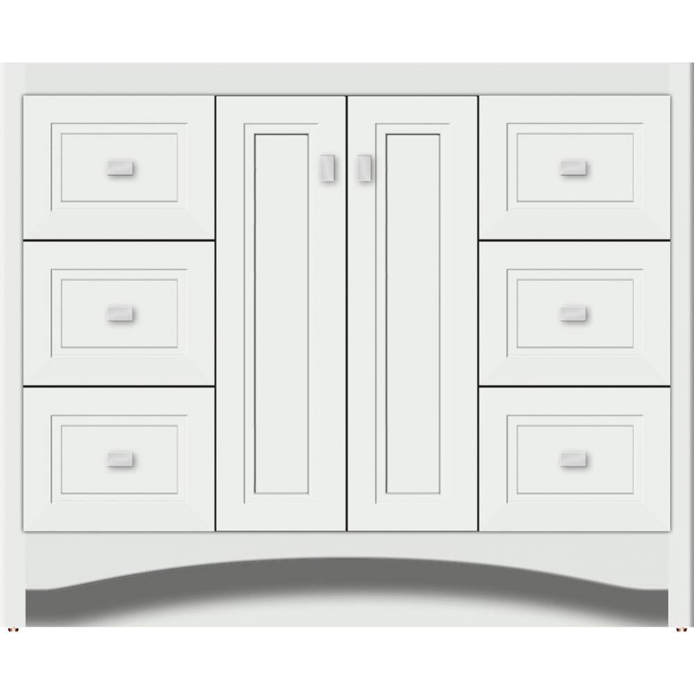 42 X 18 X 34.5 Ravenna View Vanity Ogee Miter Powder Grey Sb