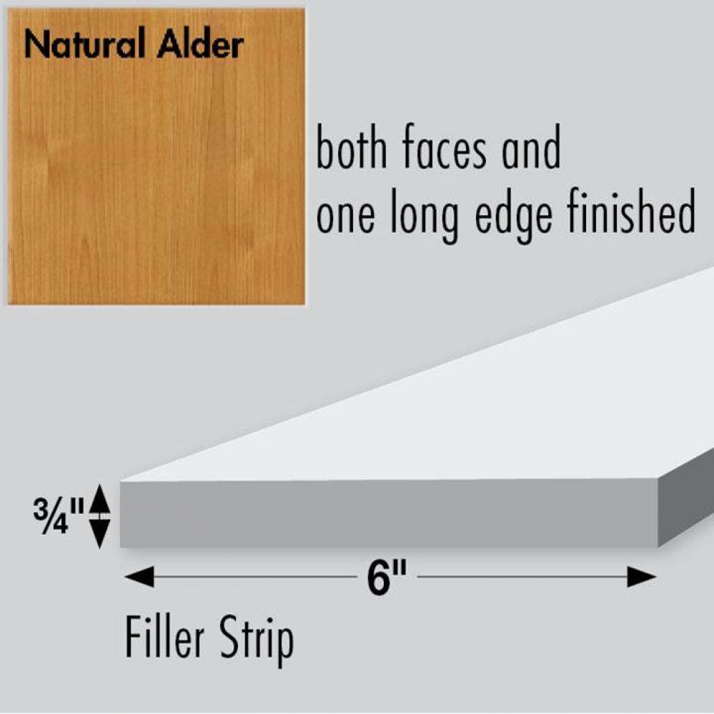6 X .75 X 36 Simplicity Filler Natural Alder