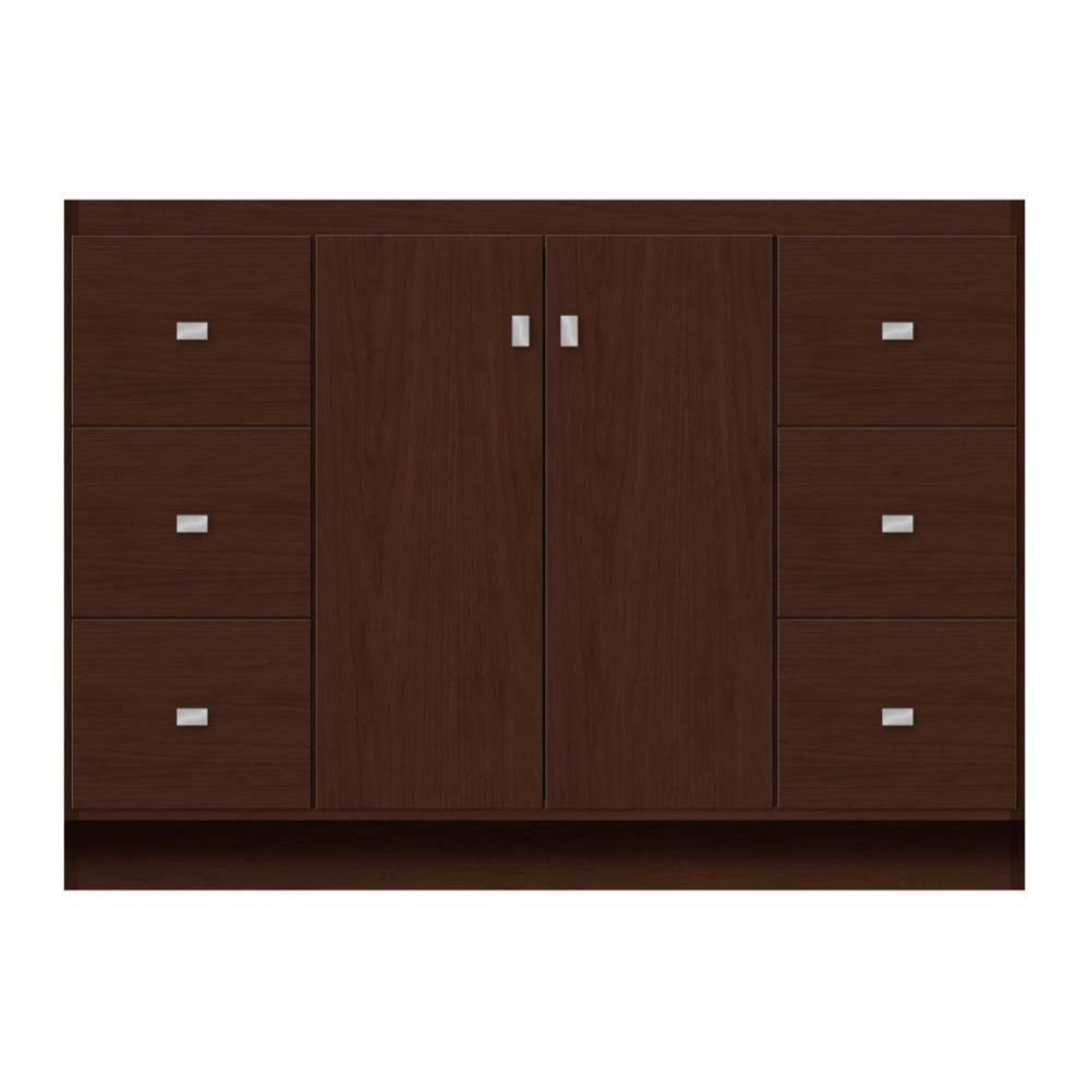 48 X 18 X 34.5 Montlake View Vanity Tiered Miter Choc Cherry Sb
