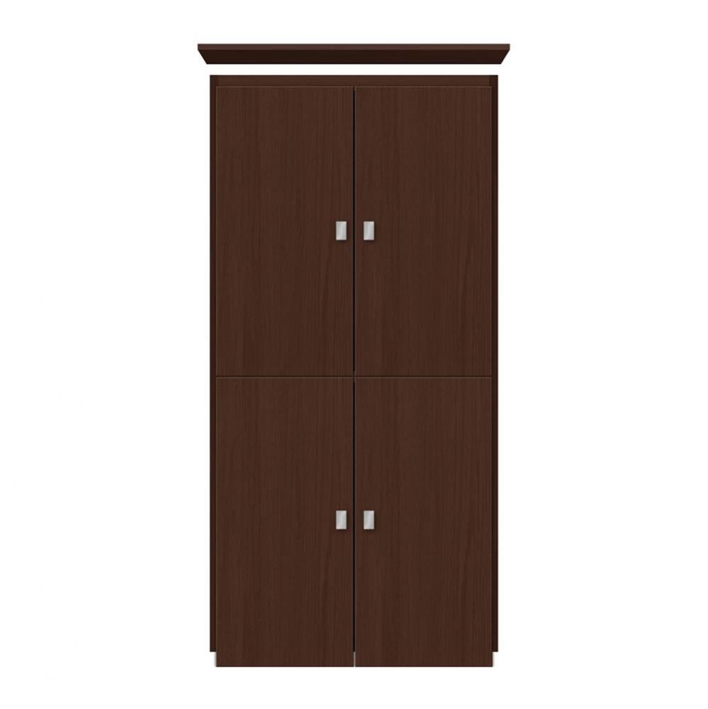 24 X 18 X 48 Montlake Linen Upper Tiered Miter Choc Oak
