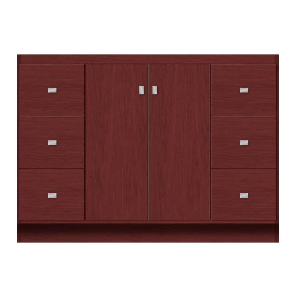48 X 21 X 34.5 Montlake View Vanity Tiered Miter Dk Cherry Sb