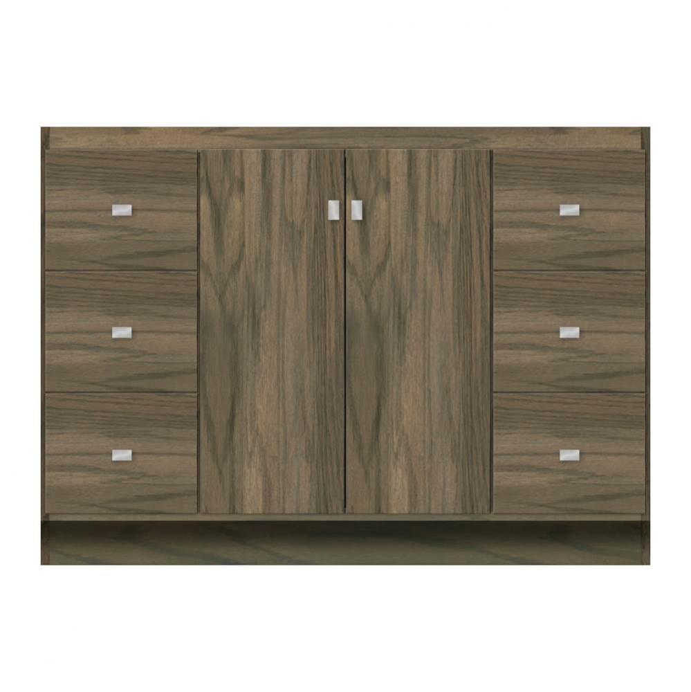 48 X 18 X 34.5 Montlake View Vanity Tiered Miter Dusky Oak Sb