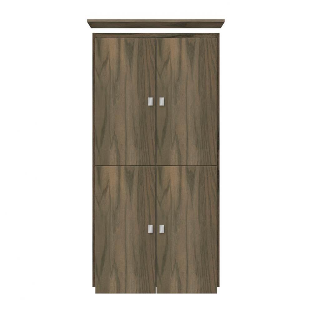 24 X 21 X 48 Montlake Linen Upper Tiered Miter Dusky Oak