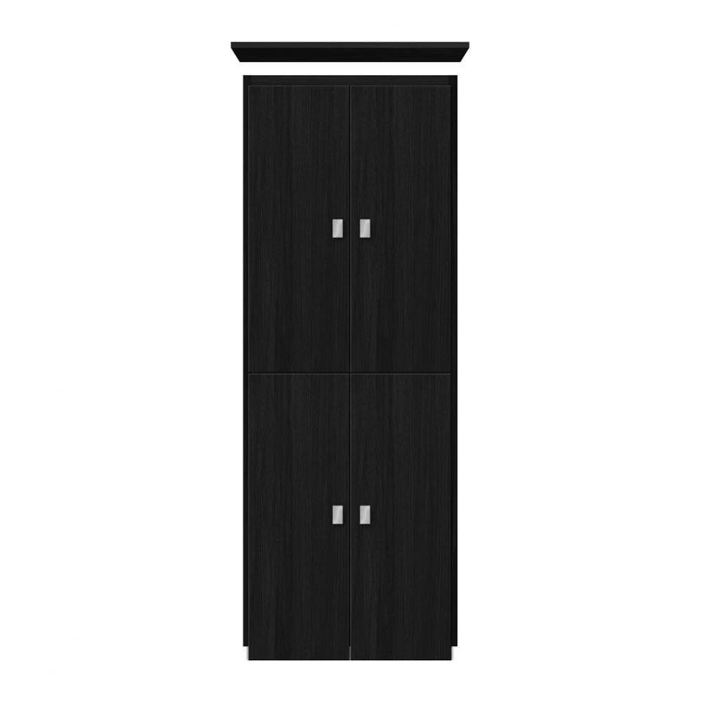 18 X 21 X 48 Montlake Linen Upper Tiered Miter Midnight Oak