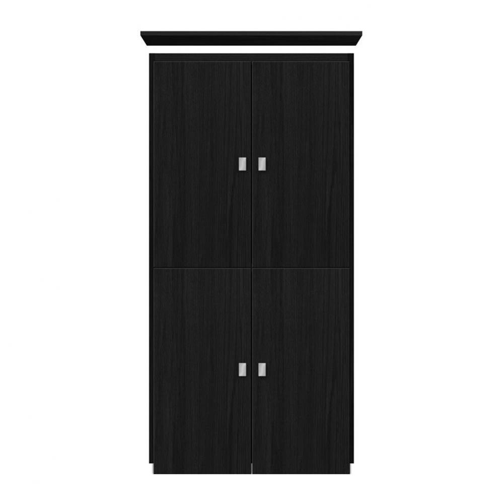24 X 18 X 48 Montlake Linen Upper Tiered Miter Midnight Oak