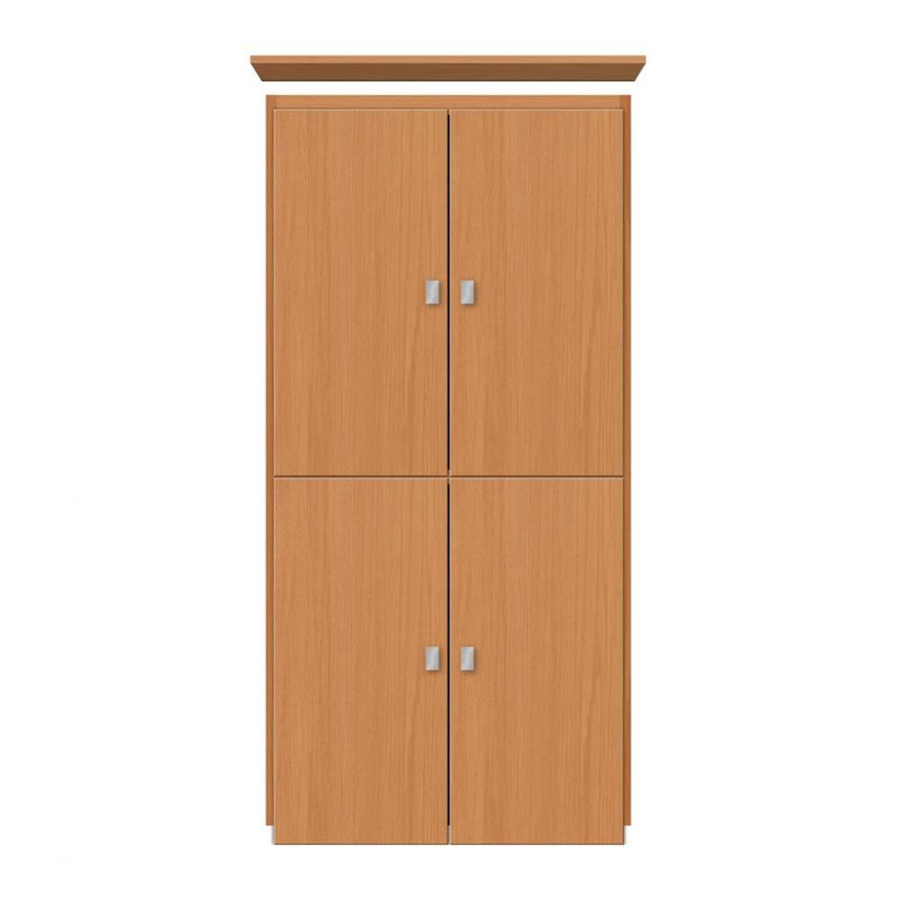 24 X 18 X 48 Montlake Linen Upper Tiered Miter Nat Oak