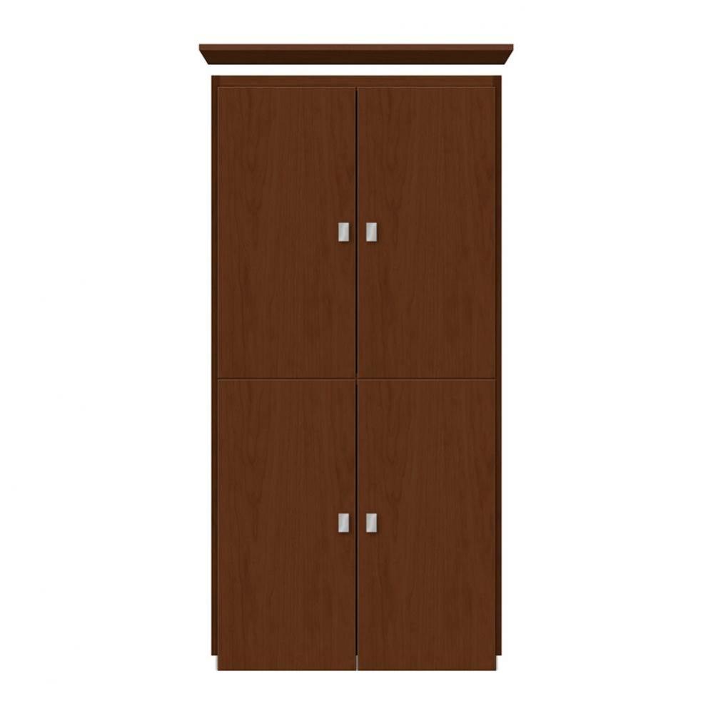 24 X 18 X 48 Montlake Linen Upper Tiered Miter Pecan Cherry