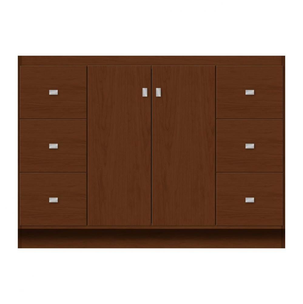 48 X 18 X 34.5 Montlake View Vanity Tiered Miter Pecan Cherry Sb