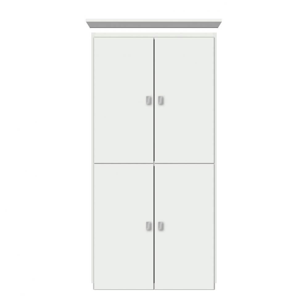 24 X 18 X 48 Montlake Linen Upper Tiered Miter Powder Grey