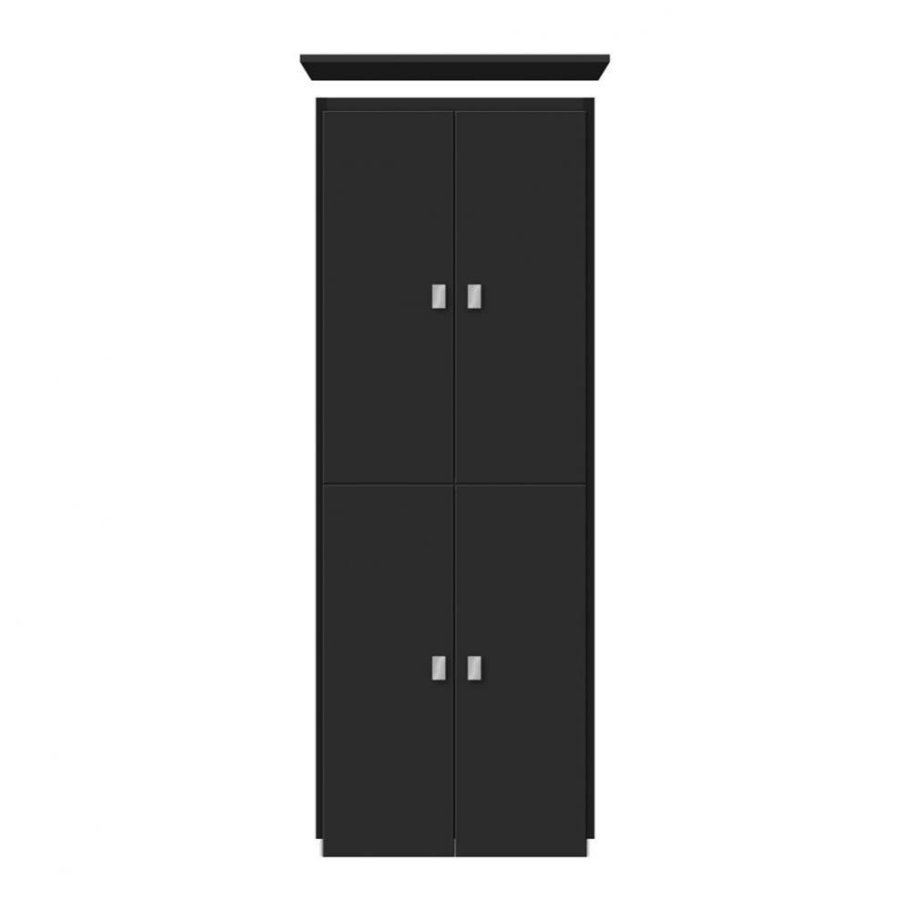 18 X 21 X 48 Montlake Linen Upper Tiered Miter Sat Black