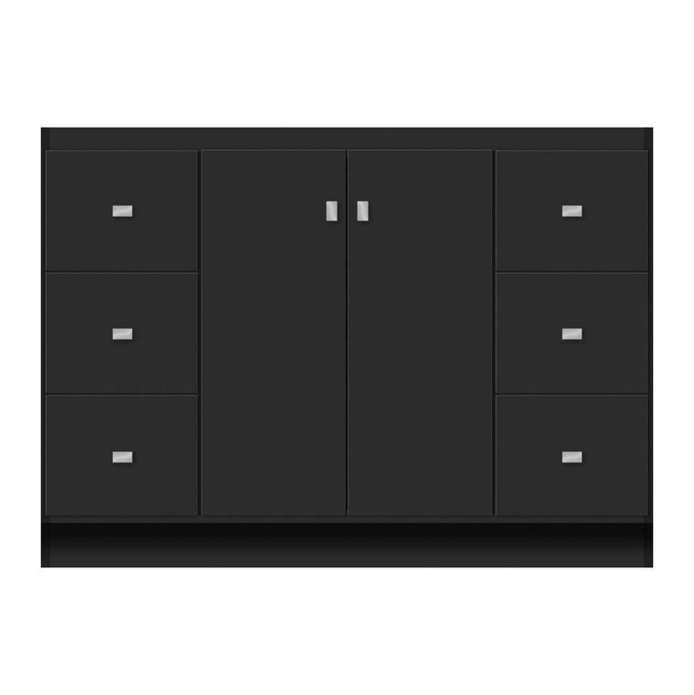 48 X 21 X 34.5 Montlake View Vanity Tiered Miter Sat Black Sb