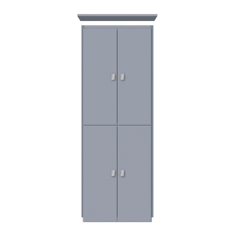 18 X 21 X 48 Montlake Linen Upper Tiered Miter Sat Silver