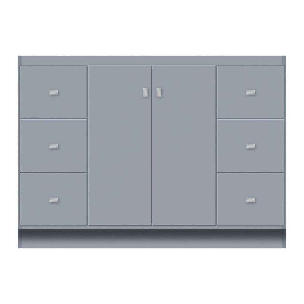 48 X 18 X 34.5 Montlake View Vanity Tiered Miter Sat Silver Sb