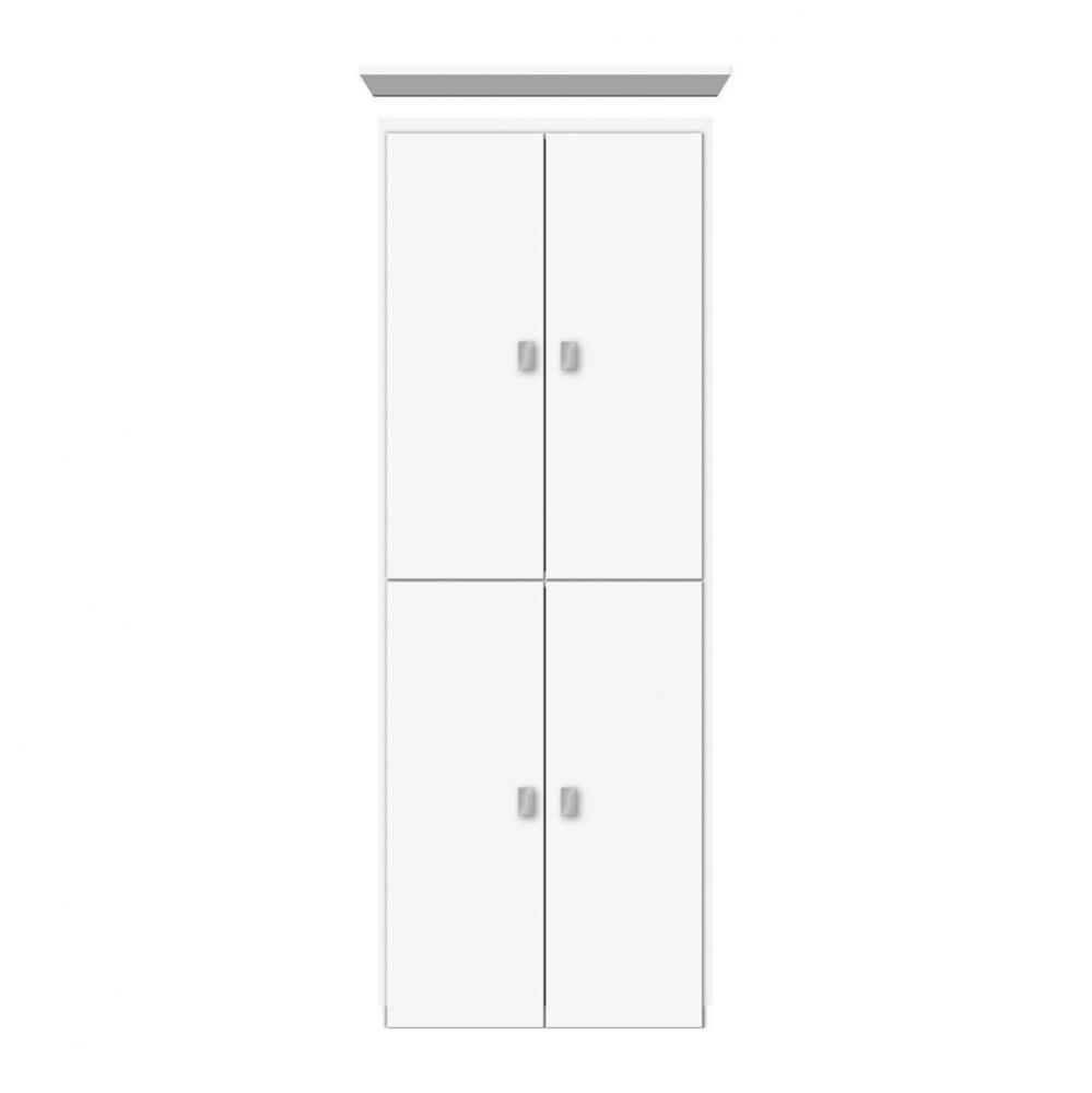 18 X 18 X 48 Montlake Linen Upper Tiered Miter Sat White