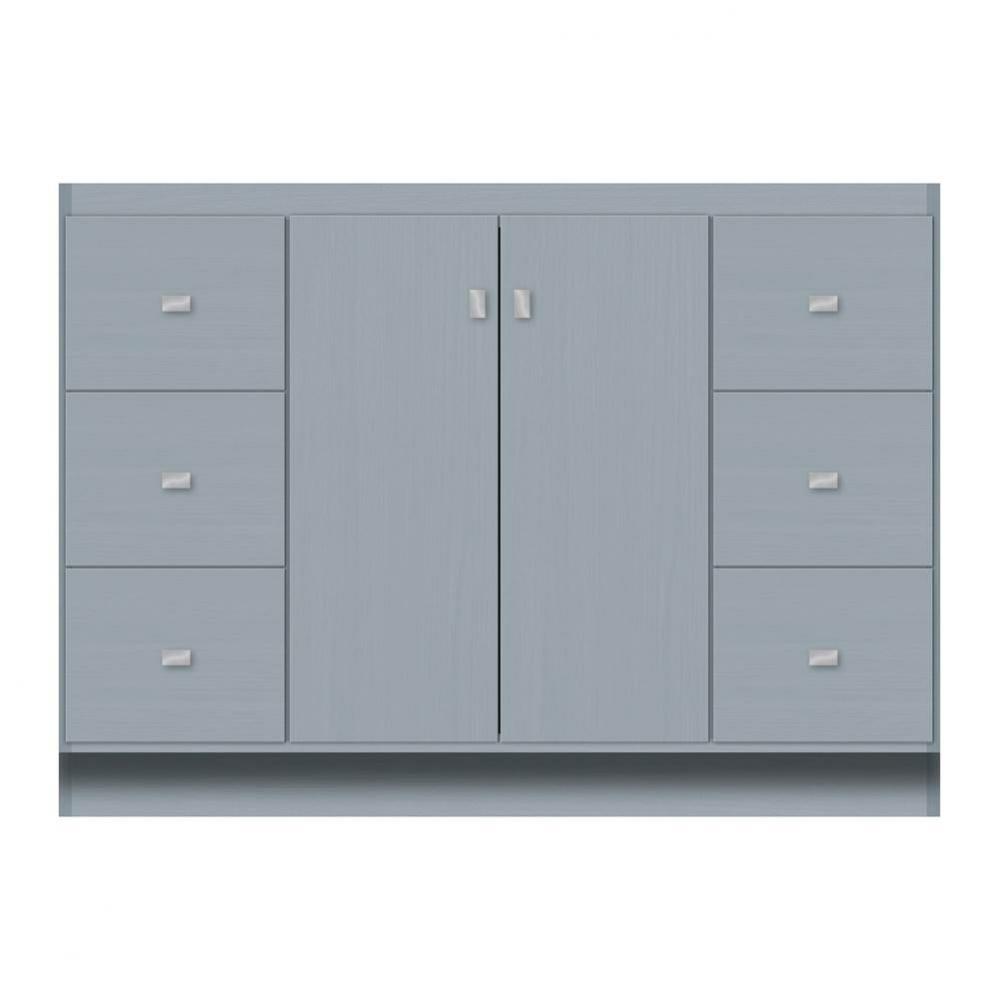 48 X 21 X 34.5 Montlake View Vanity Tiered Miter Silver Oak Sb