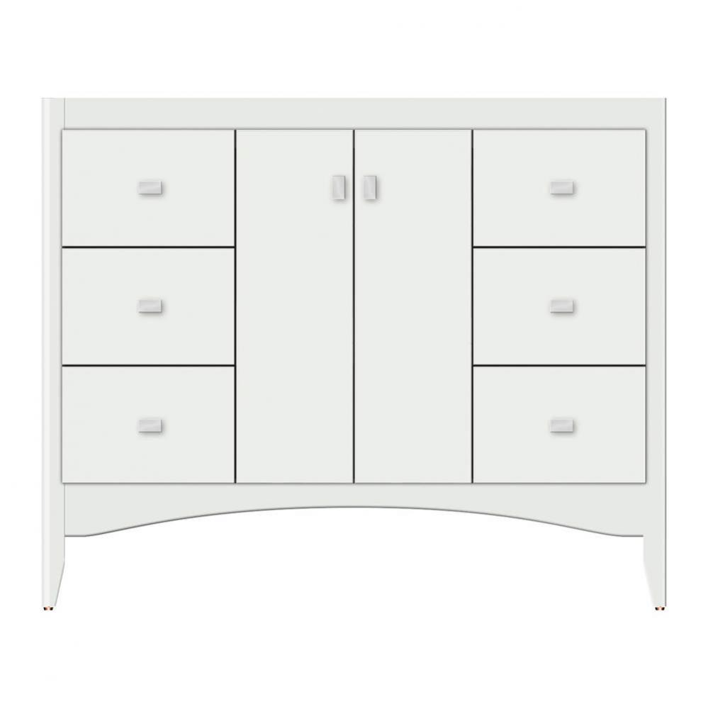 42 X 21 X 34.5 Wallingford View Vanity Tiered Miter Powder Grey Sb