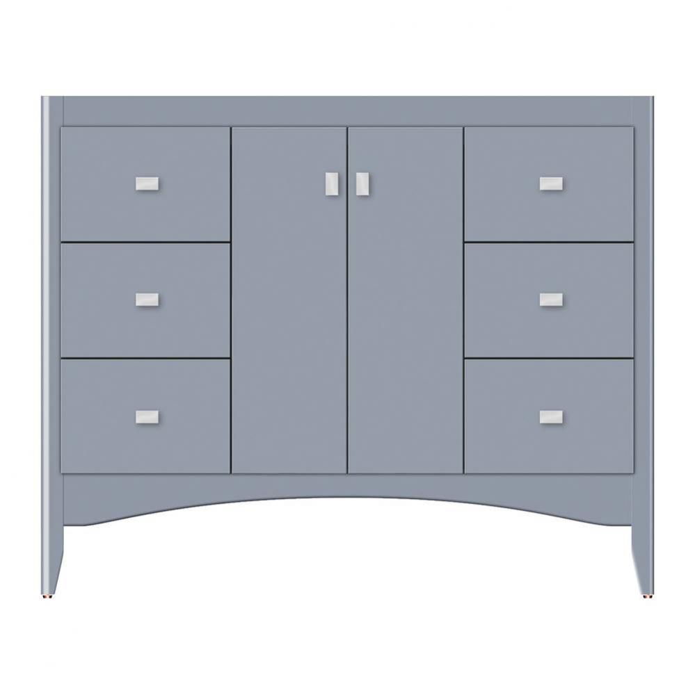 42 X 21 X 34.5 Wallingford View Vanity Tiered Miter Sat Silver Sb