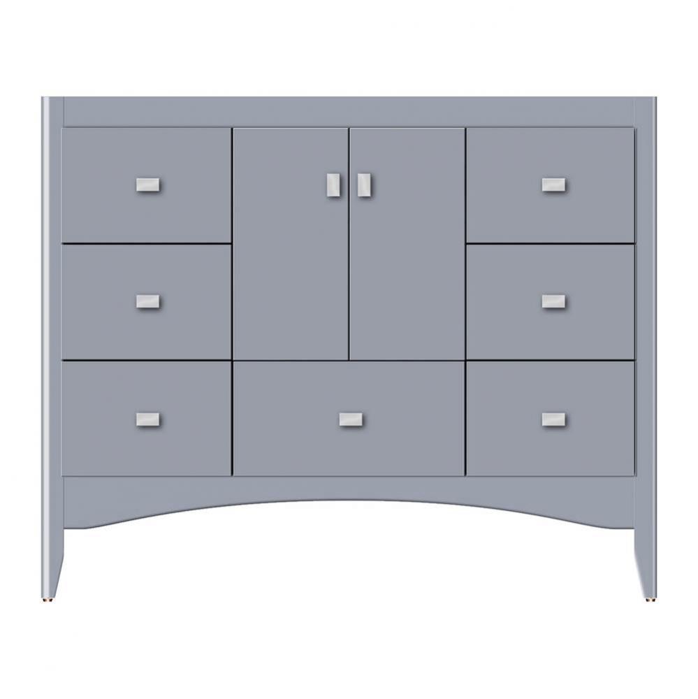 42 X 21 X 34.5 Wallingford Vanity Tiered Miter Sat Silver Sb