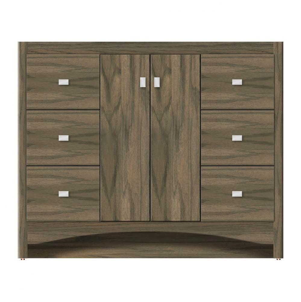 42 X 21 X 34.5 Ravenna View Vanity Tiered Miter Dusky Oak Sb