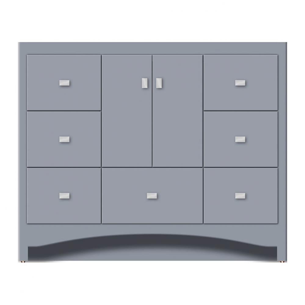 42 X 21 X 34.5 Ravenna Vanity Tiered Miter Sat Silver Sb