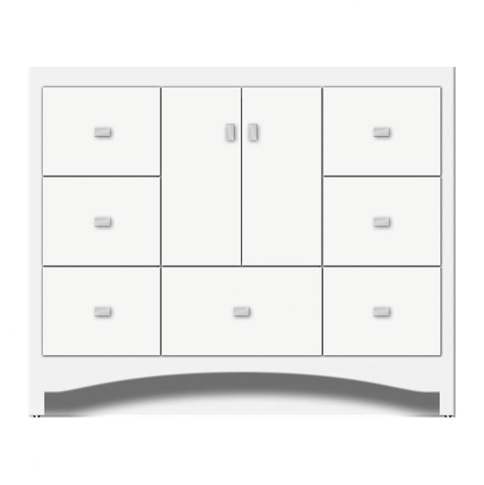 42 X 21 X 34.5 Ravenna Vanity Tiered Miter Sat White Sb