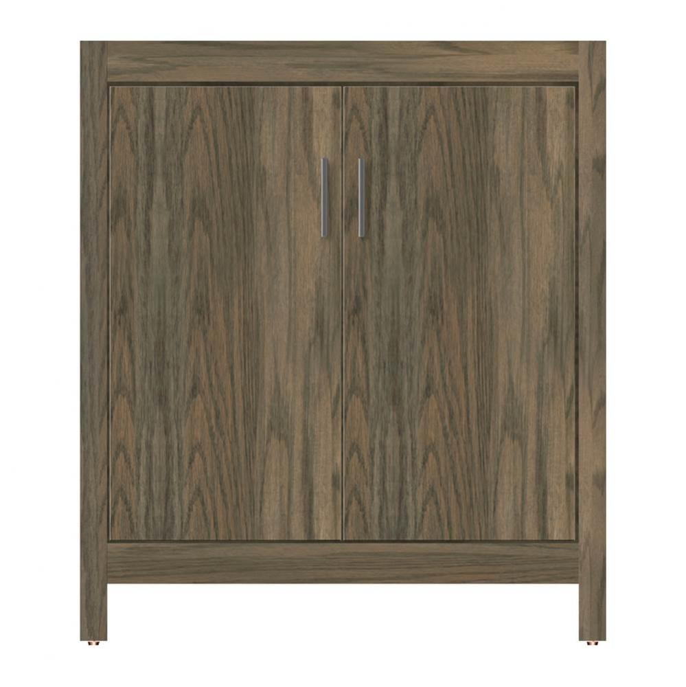 30 X 18.5 X 34.5 Alki View Vanity Slab Dusky Oak Std