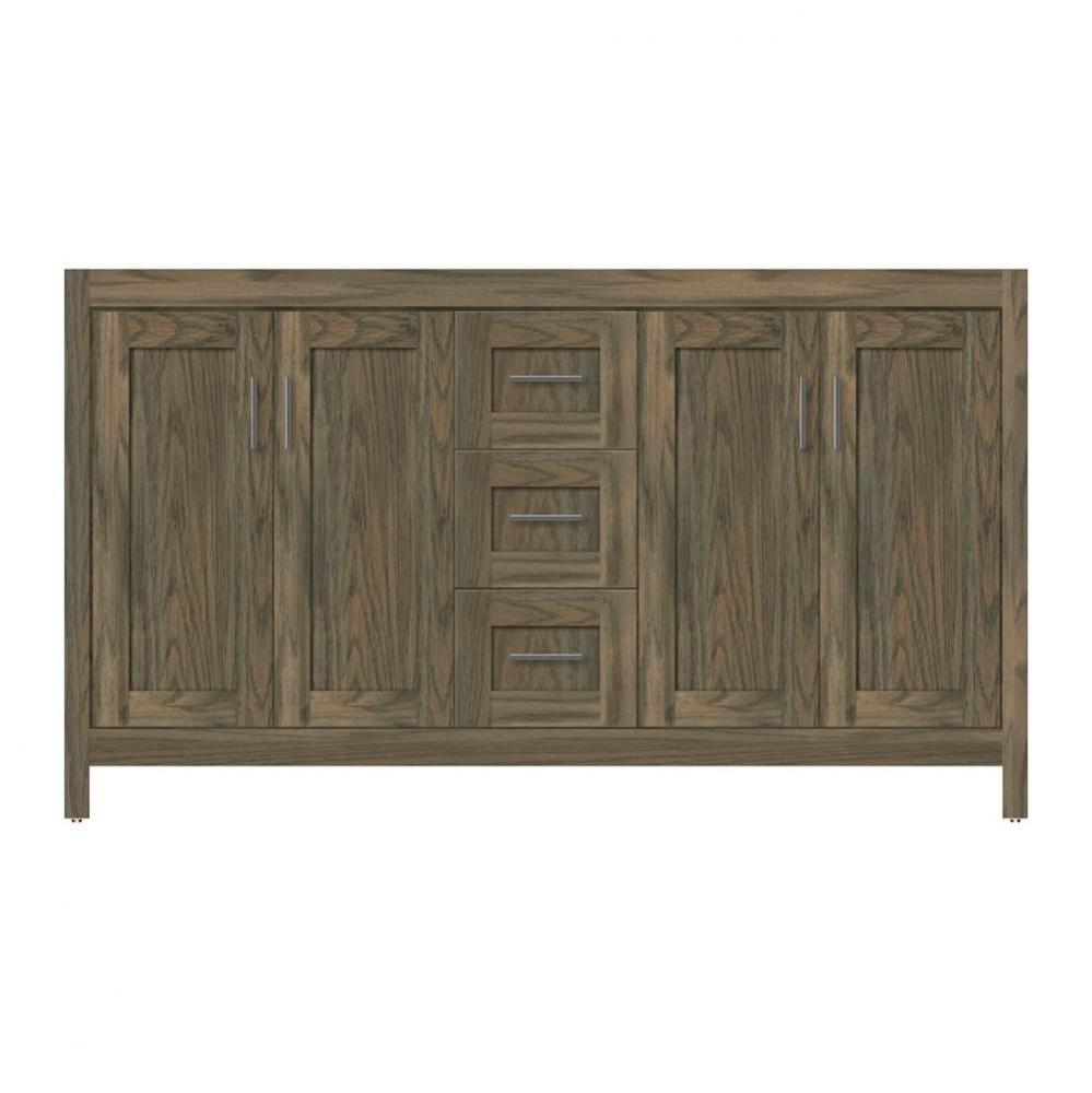 60 X 18.5 X 34.5 Alki View Vanity Shaker Dusky Oak Db