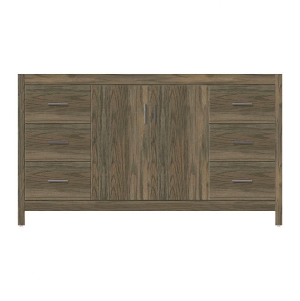60 X 21 X 34.5 Alki View Vanity Slab Dusky Oak Sb
