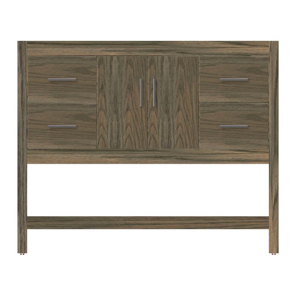 42 X 18.5 X 34.5 Alki Spa Vanity Tiered Miter Dusky Oak Sb