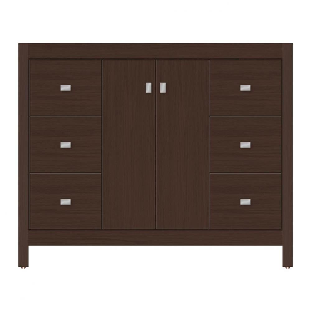 42 X 21 X 34.5 Alki View Vanity Tiered Miter Choc Oak Sb
