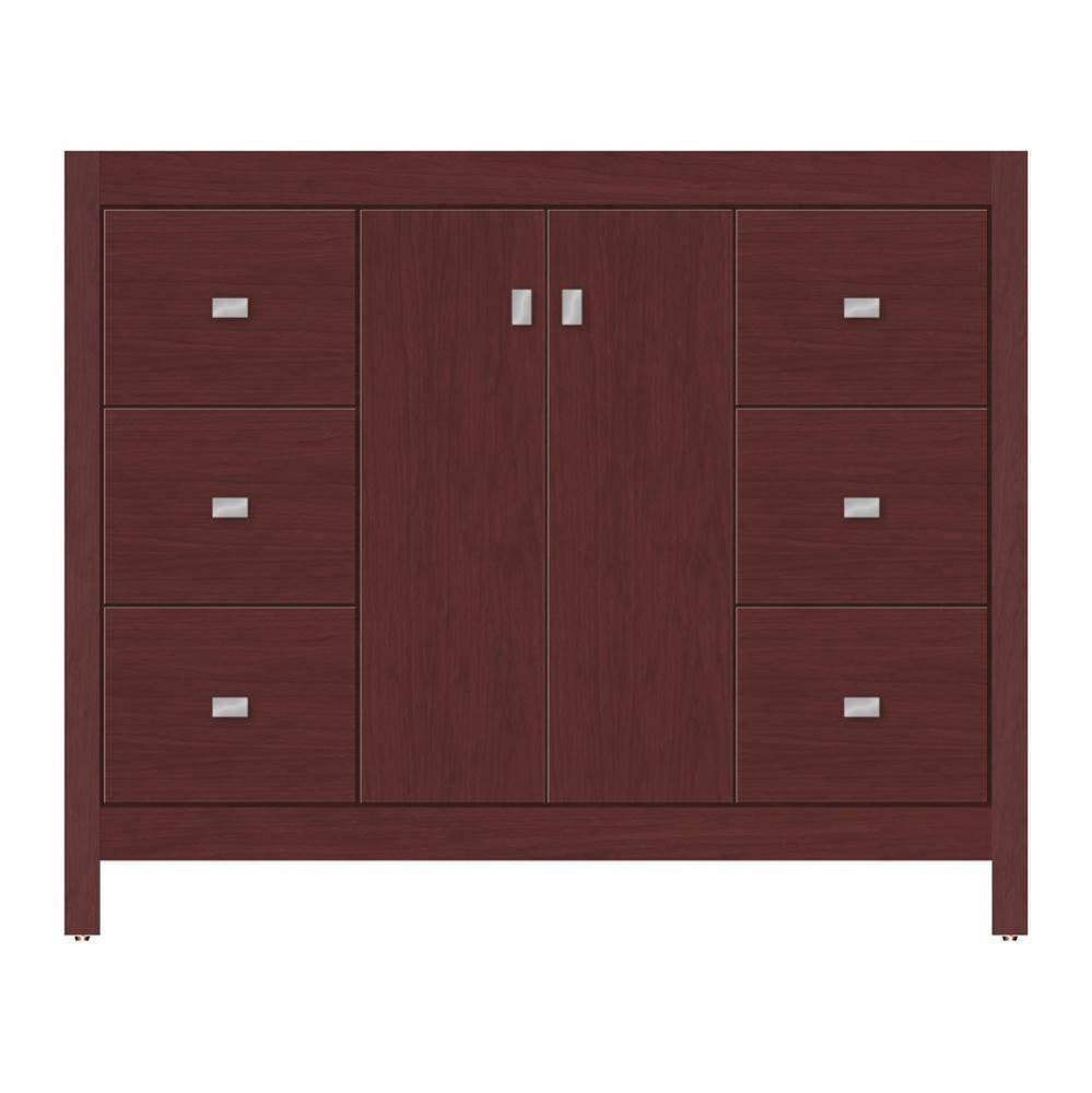 42 X 21 X 34.5 Alki View Vanity Tiered Miter Dk Cherry Sb