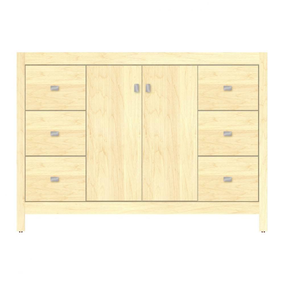 48 X 21 X 34.5 Alki View Vanity Tiered Miter Nat Maple Sb