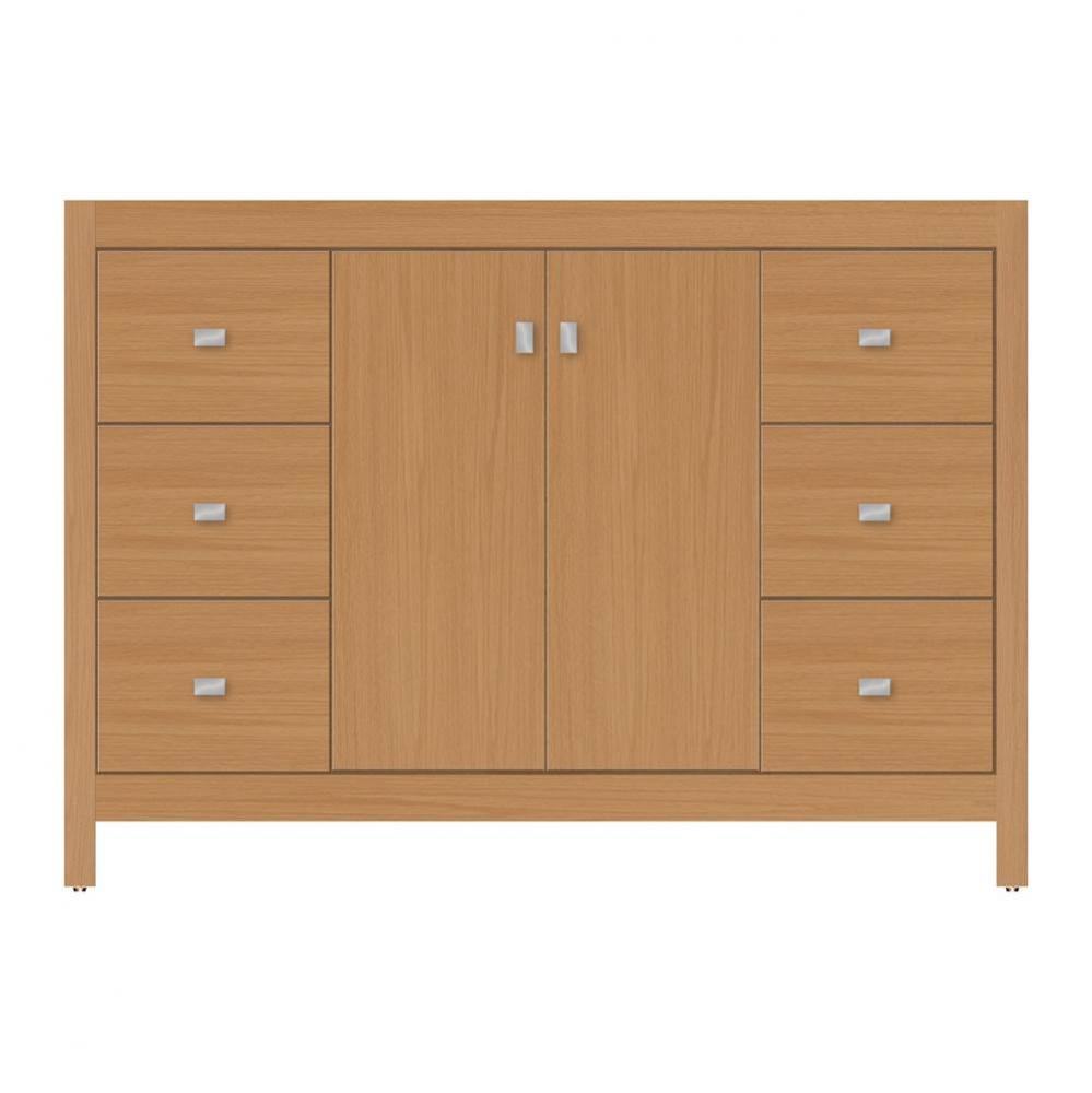 48 X 21 X 34.5 Alki View Vanity Tiered Miter Nat Oak Sb