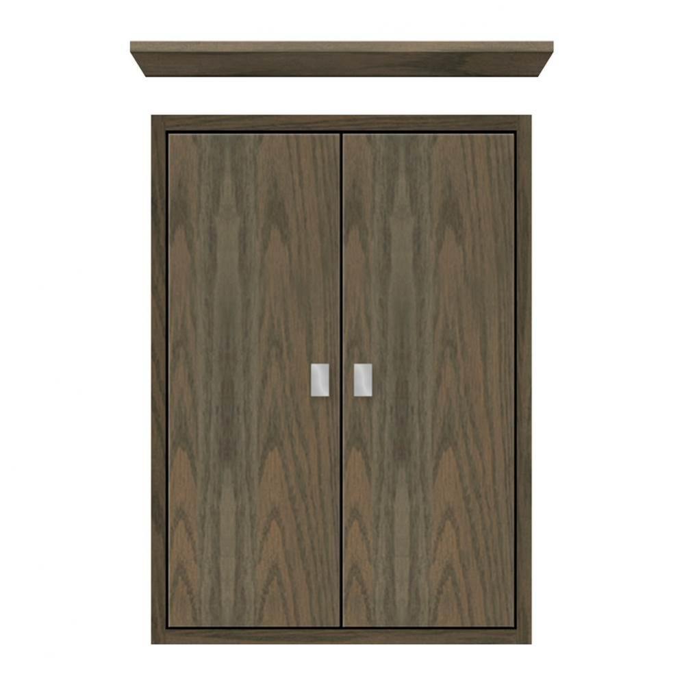 18 X 6.25 X 25 Inset Cubby Tiered Miter Dusky Oak