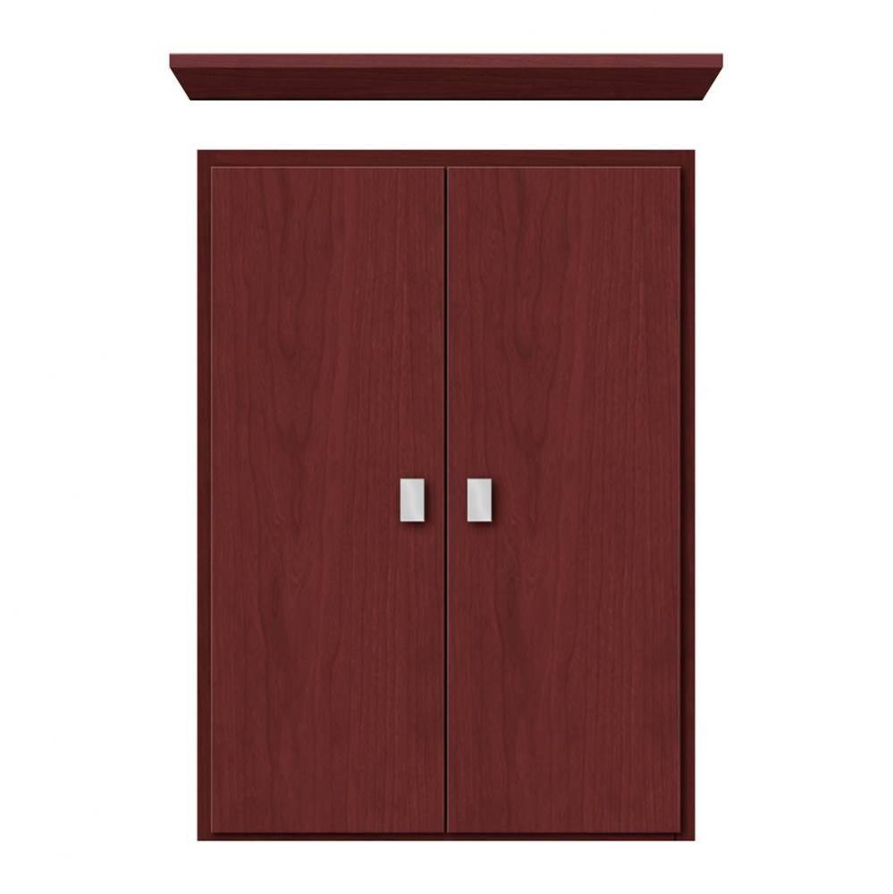 18 X 5.5 X 25 Wall Cubby Tiered Miter Dk Cherry