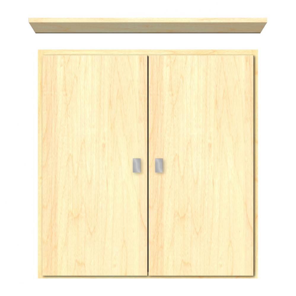 24 X 5.5 X 25 Wall Cubby Tiered Miter Nat Maple