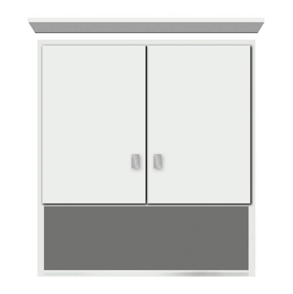 24 X 8.5 X 26 Overjohn Tiered Miter Powder Grey